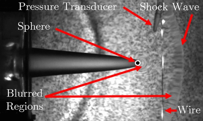 Close-up high-speed scientific image from the water-entry study