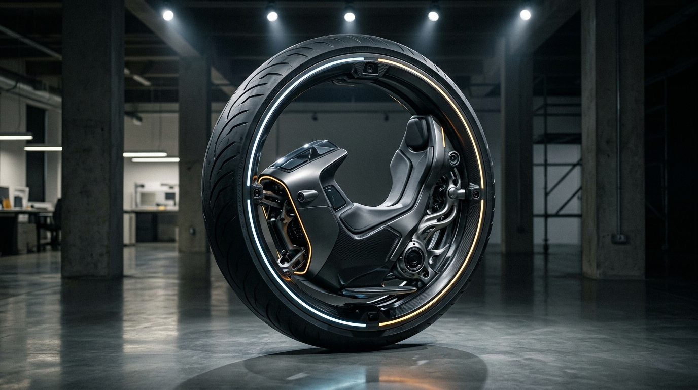 Speculative autonomous monowheel electric mobility concept